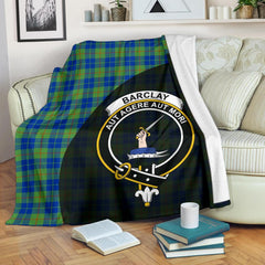 Barclay Hunting Ancient Tartan Crest Blanket Wave Style