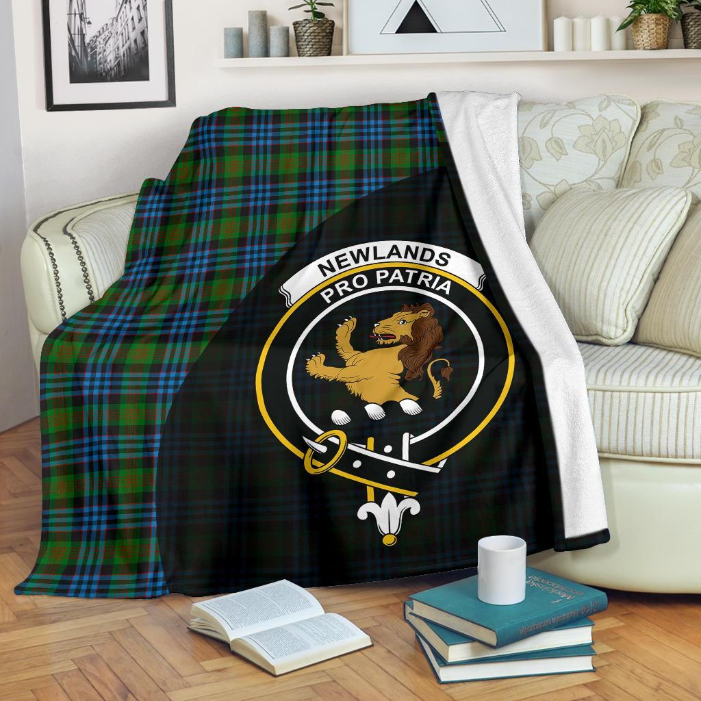 Newlands of Lauriston Tartan Crest Blanket Wave Style