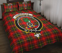 Somerville Modern Tartan Crest Quilt Bed Set