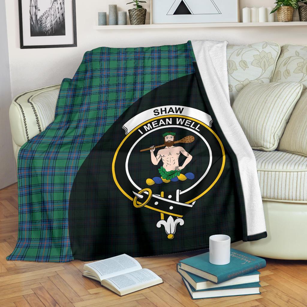 Shaw Ancient Tartan Crest Blanket Wave Style