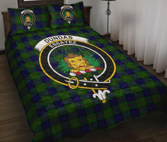 Dundas Modern Tartan Crest Quilt Bed Set