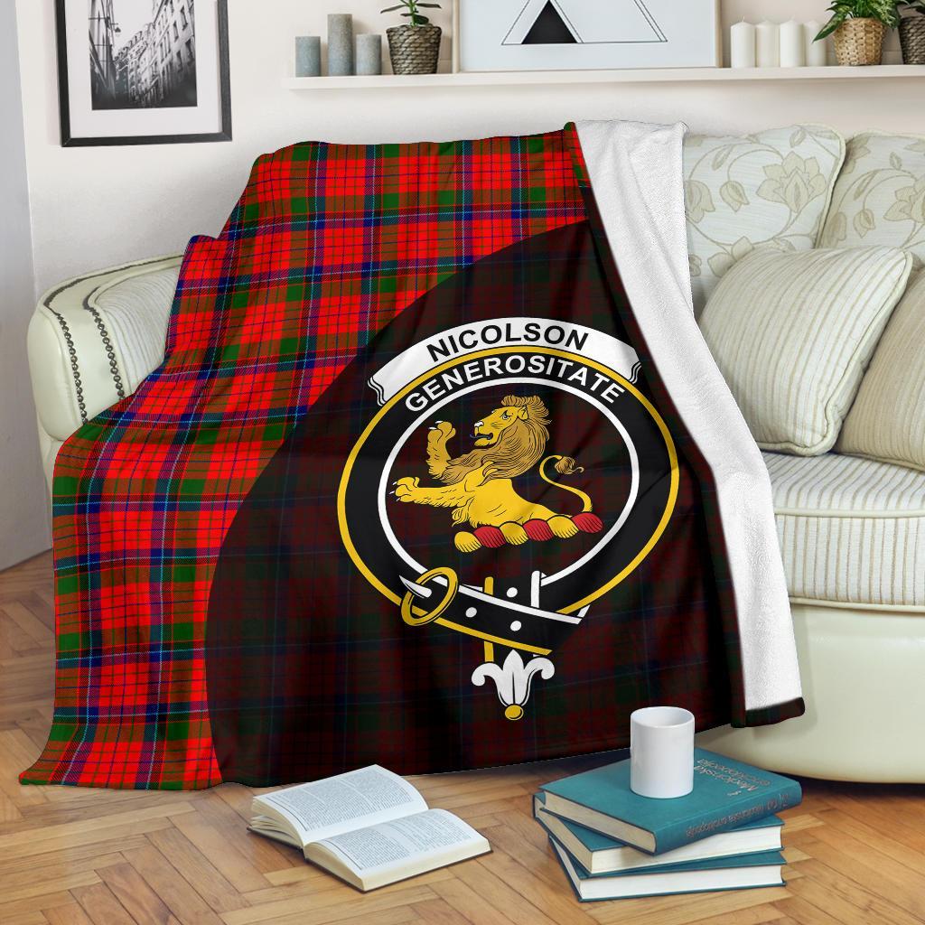 Nicolson Modern Tartan Crest Blanket Wave Style