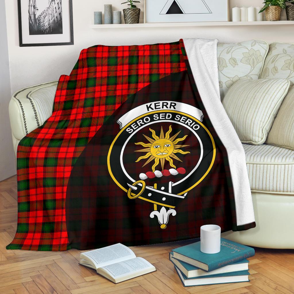 Kerr Modern Tartan Crest Blanket Wave Style