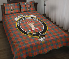 Robertson Ancient Tartan Crest Quilt Bed Set