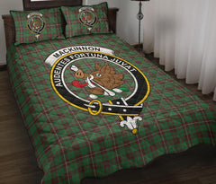 MacKinnon Hunting Ancient Tartan Crest Quilt Bed Set