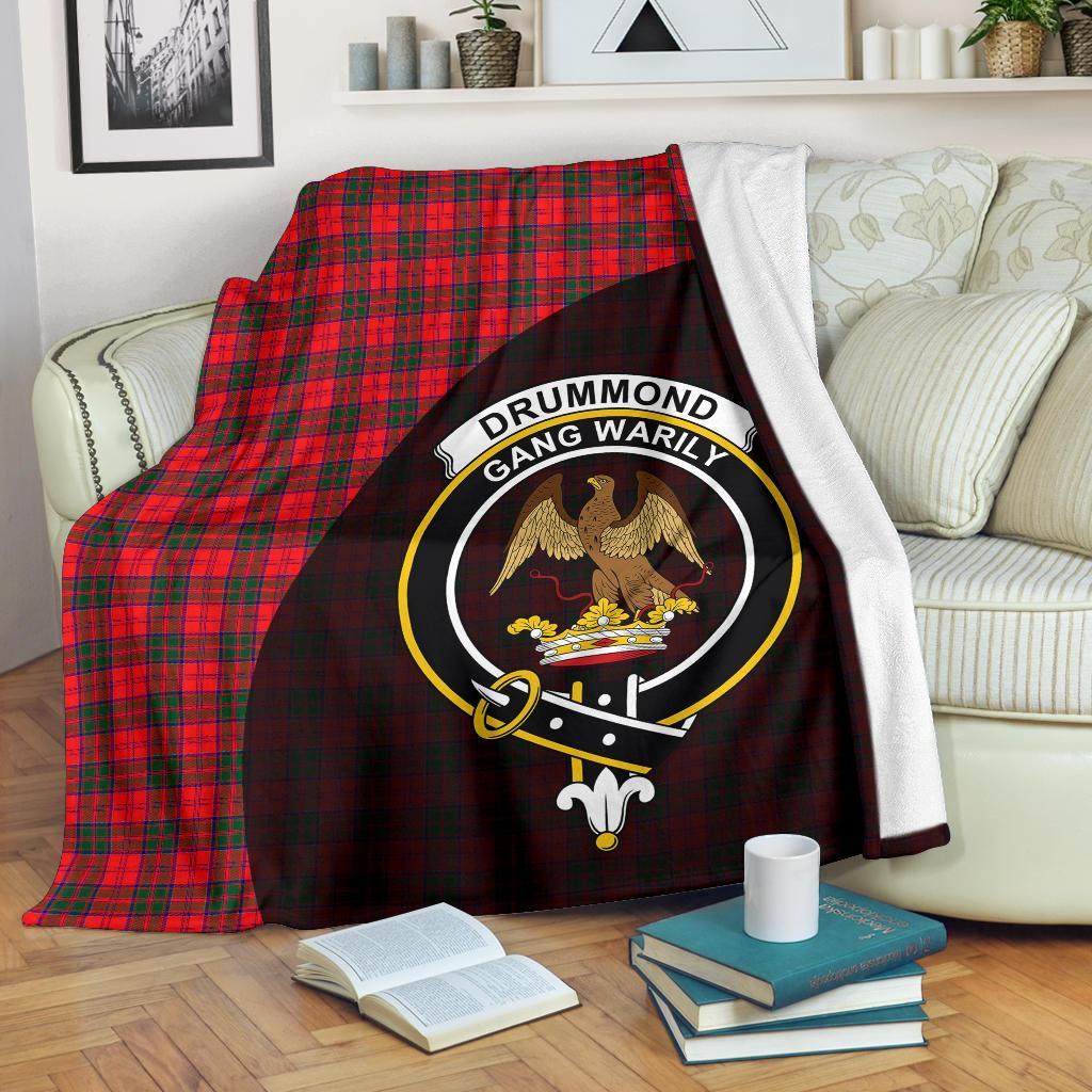 Drummond Modern Tartan Crest Blanket Wave Style