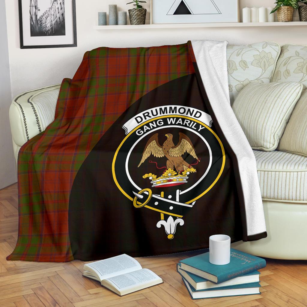 Drummond Tartan Crest Blanket Wave Style