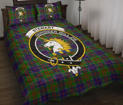 Stewart of Appin Hunting Modern Tartan Crest Quilt Bed Set