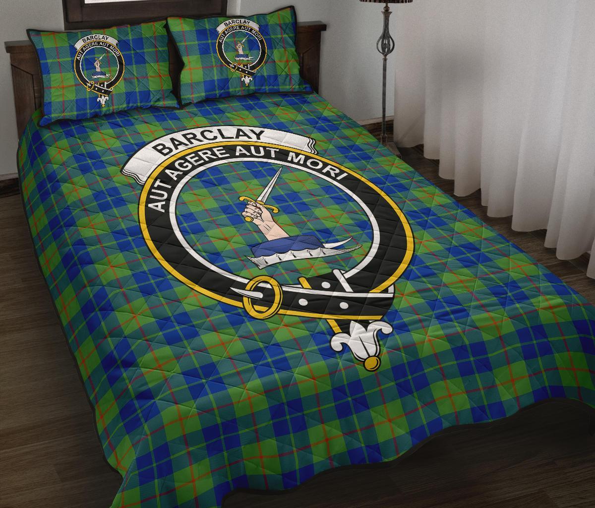 Barclay Hunting Ancient Tartan Crest Quilt Bed Set