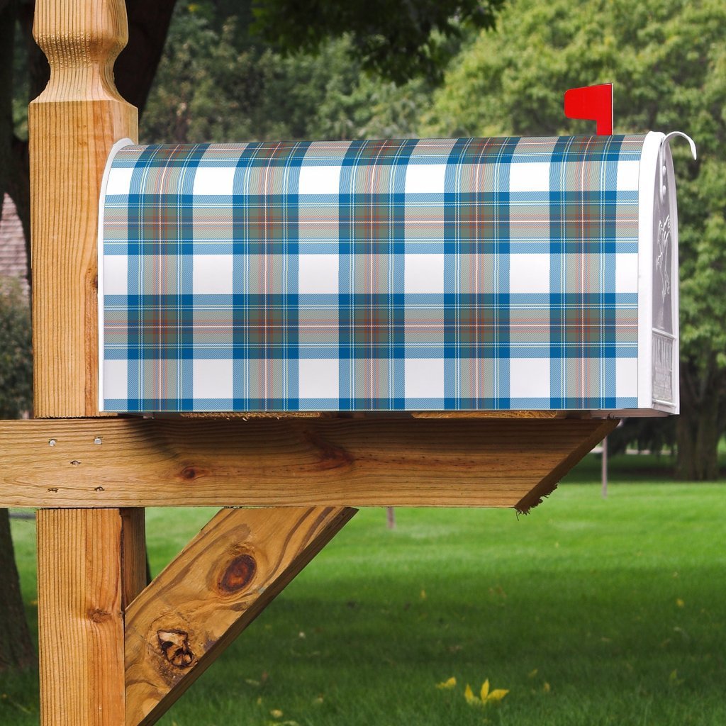 Stewart Muted Blue Tartan Mailbox