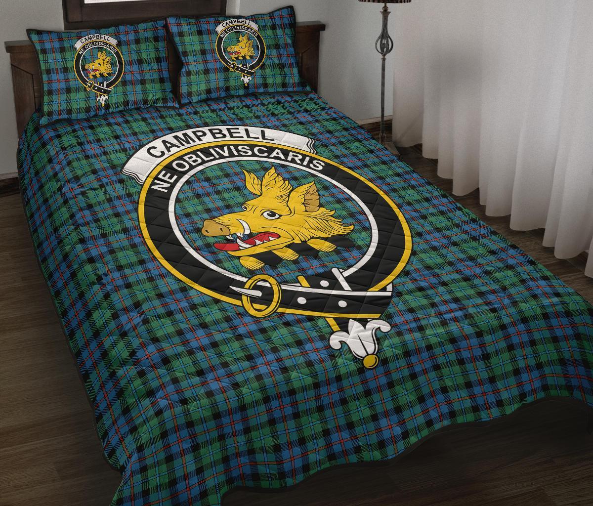 Campbell of Cawdor Ancient Tartan Crest Quilt Bed Set