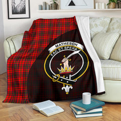 Matheson Modern Tartan Crest Blanket Wave Style