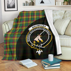 MacMillan Old Ancient Tartan Crest Blanket Wave Style