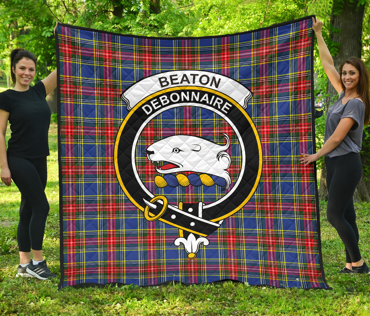 Beaton Family Tartan Crest Quilt - SP