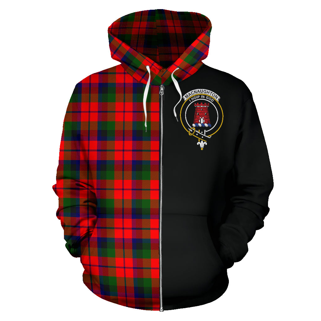 MacNaughton Modern Tartan Crest Zipper Hoodie - Half Of Me Style SP