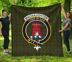 Macnaughton Hunting Tartan Crest Quilt - SP