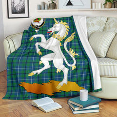 Douglas Ancient Tartan Crest Blanket - Unicorn Style