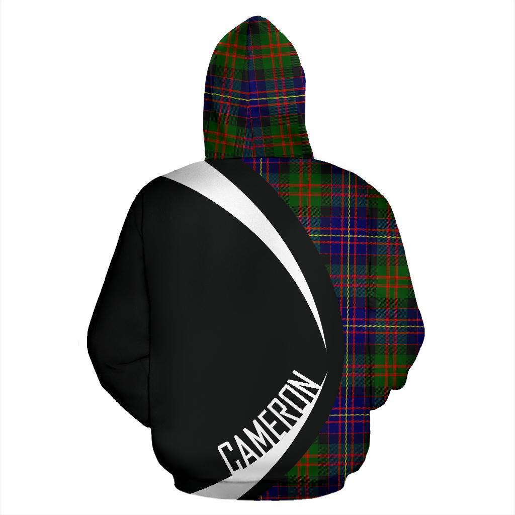 Cameron of Erracht Modern Tartan Crest Hoodie - Circle Style