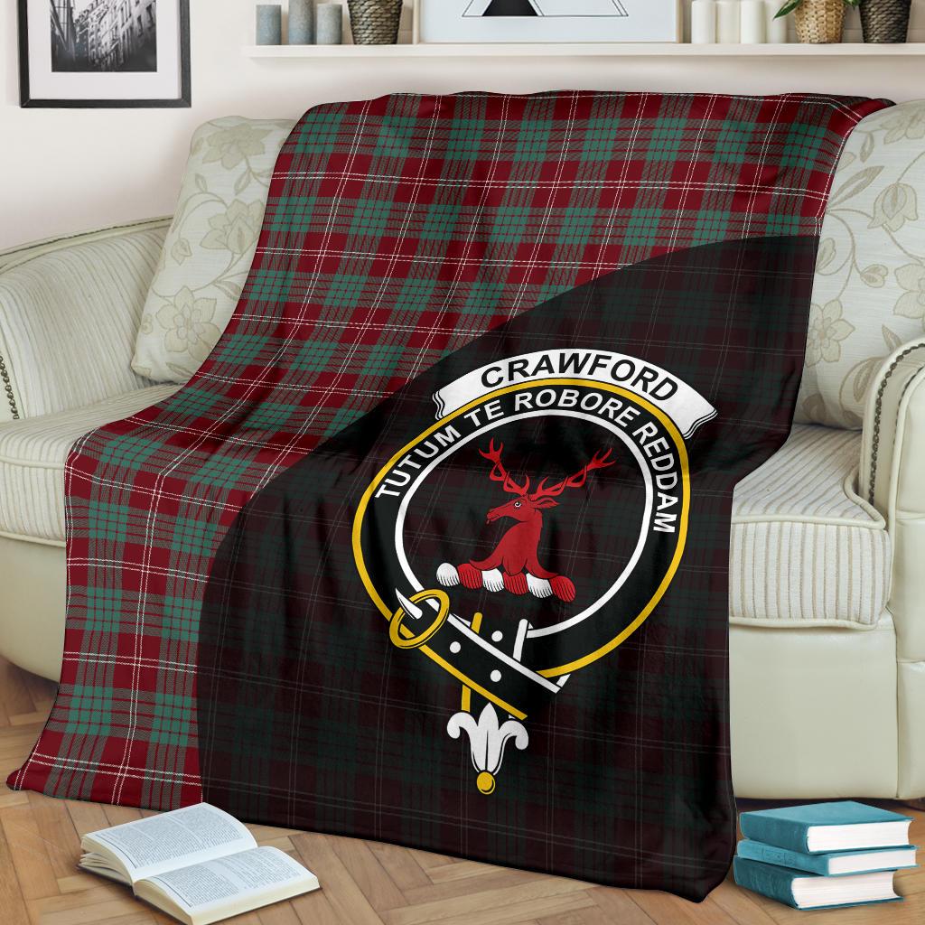 Crawford Modern Tartan Crest Blanket - 3 Sizes