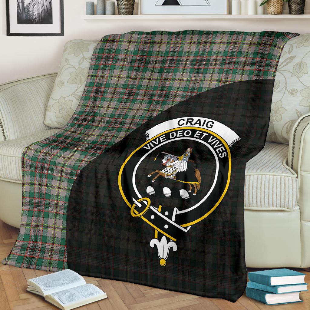 Craig Ancient Tartan Crest Blanket Wave Style