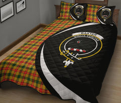 Baxter Modern Tartan Crest Circle Style Quilt Bed Set