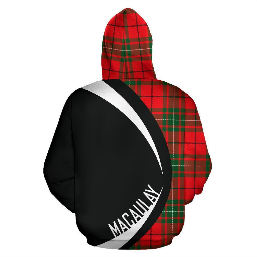 MacAulay Modern Tartan Crest Zipper Hoodie - Circle Style