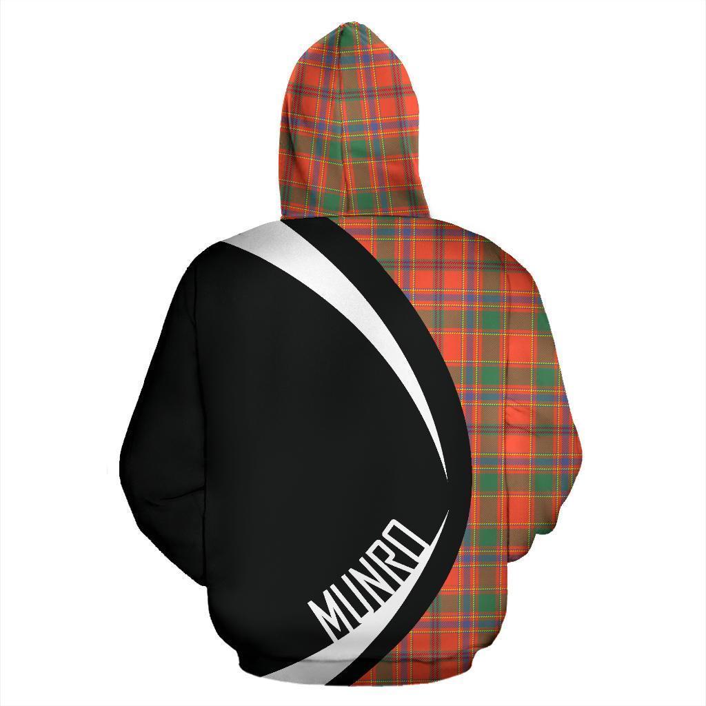 Munro Ancient Tartan Crest Zipper Hoodie - Circle Style