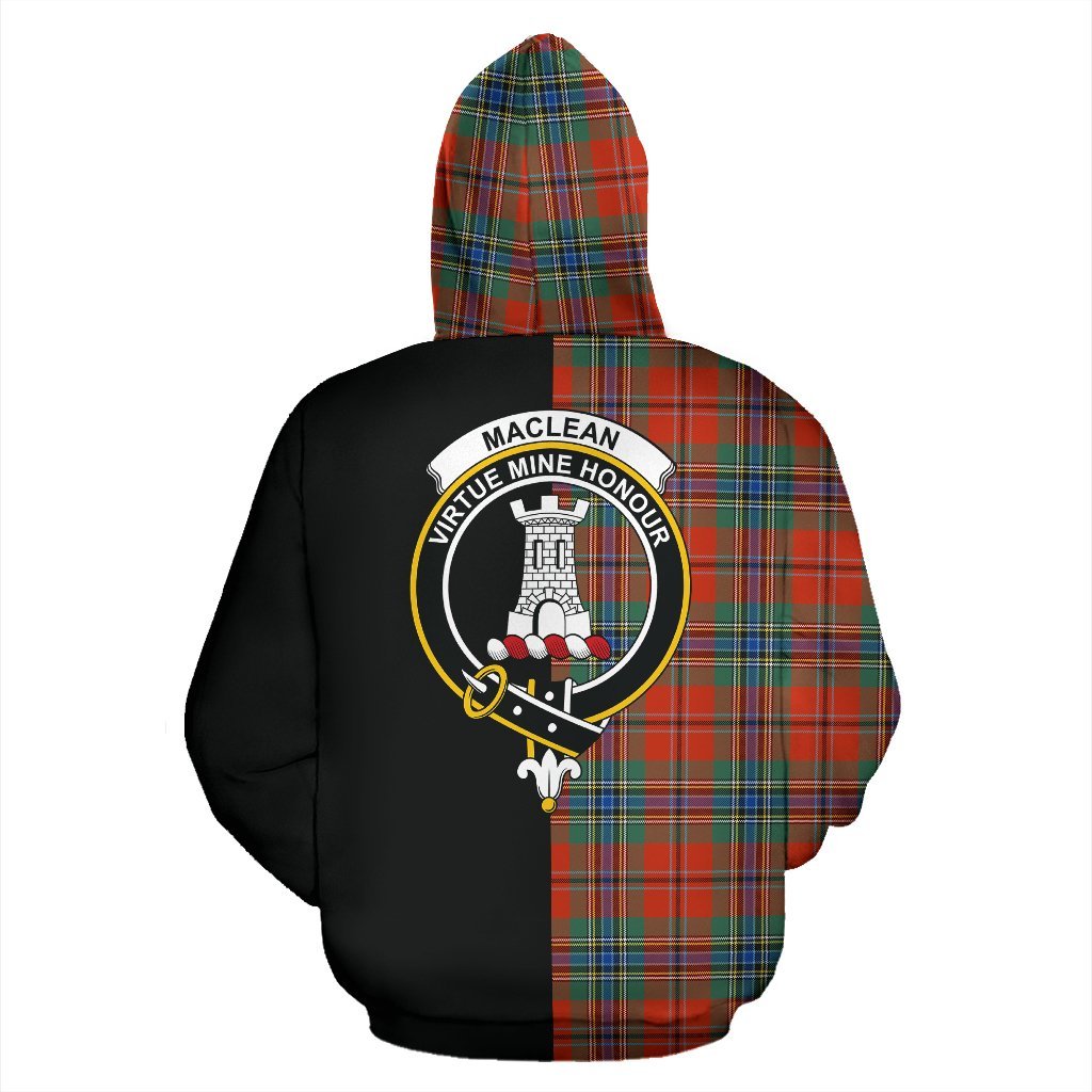 MacLean of Duart Ancient Tartan Crest Zipper Hoodie - Half Of Me Style