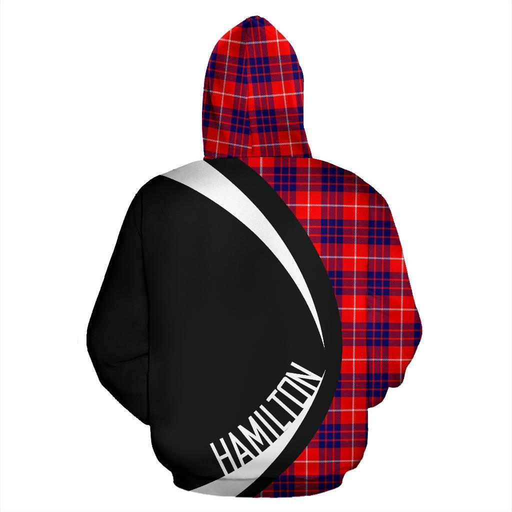 Hamilton Modern Tartan Crest Zipper Hoodie - Circle Style