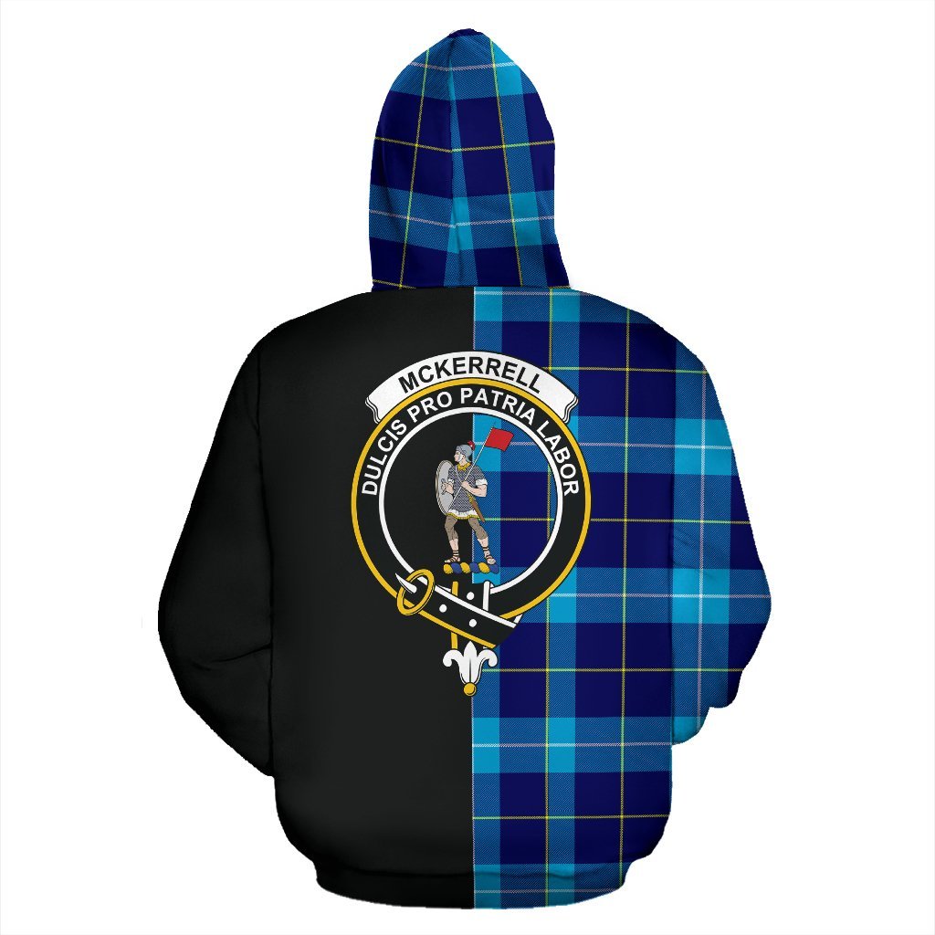 McKerrell Tartan Crest Zipper Hoodie - Half Of Me Style