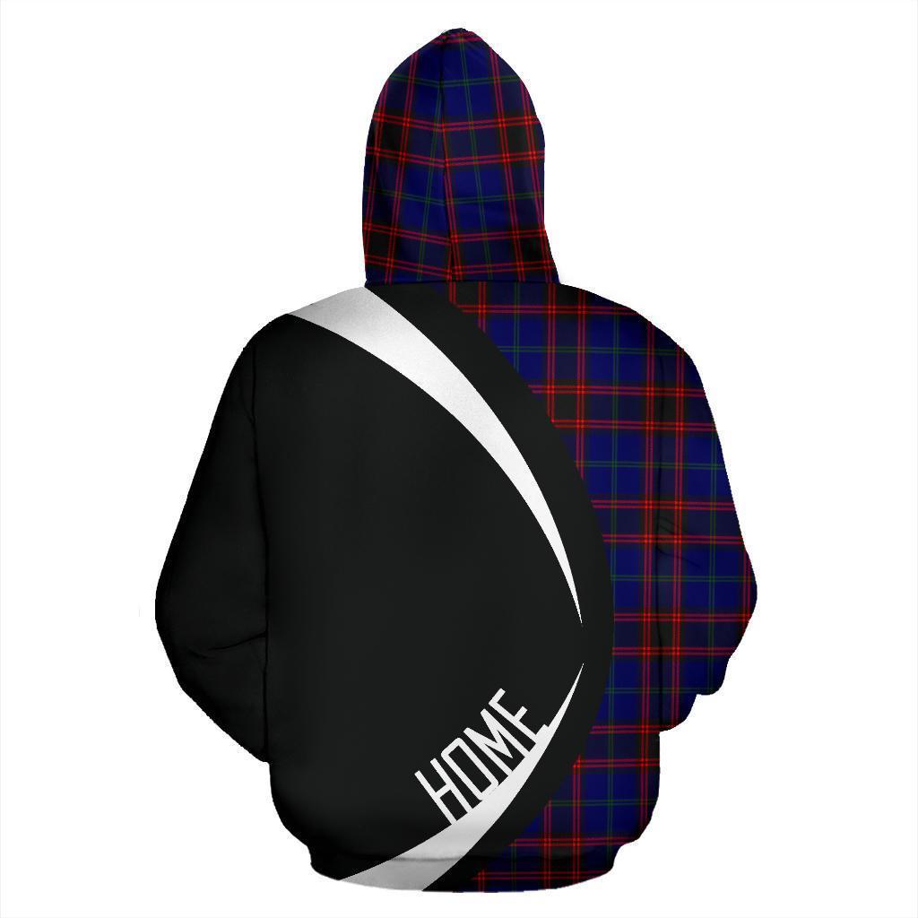 Home Modern Tartan Crest Zipper Hoodie - Circle Style