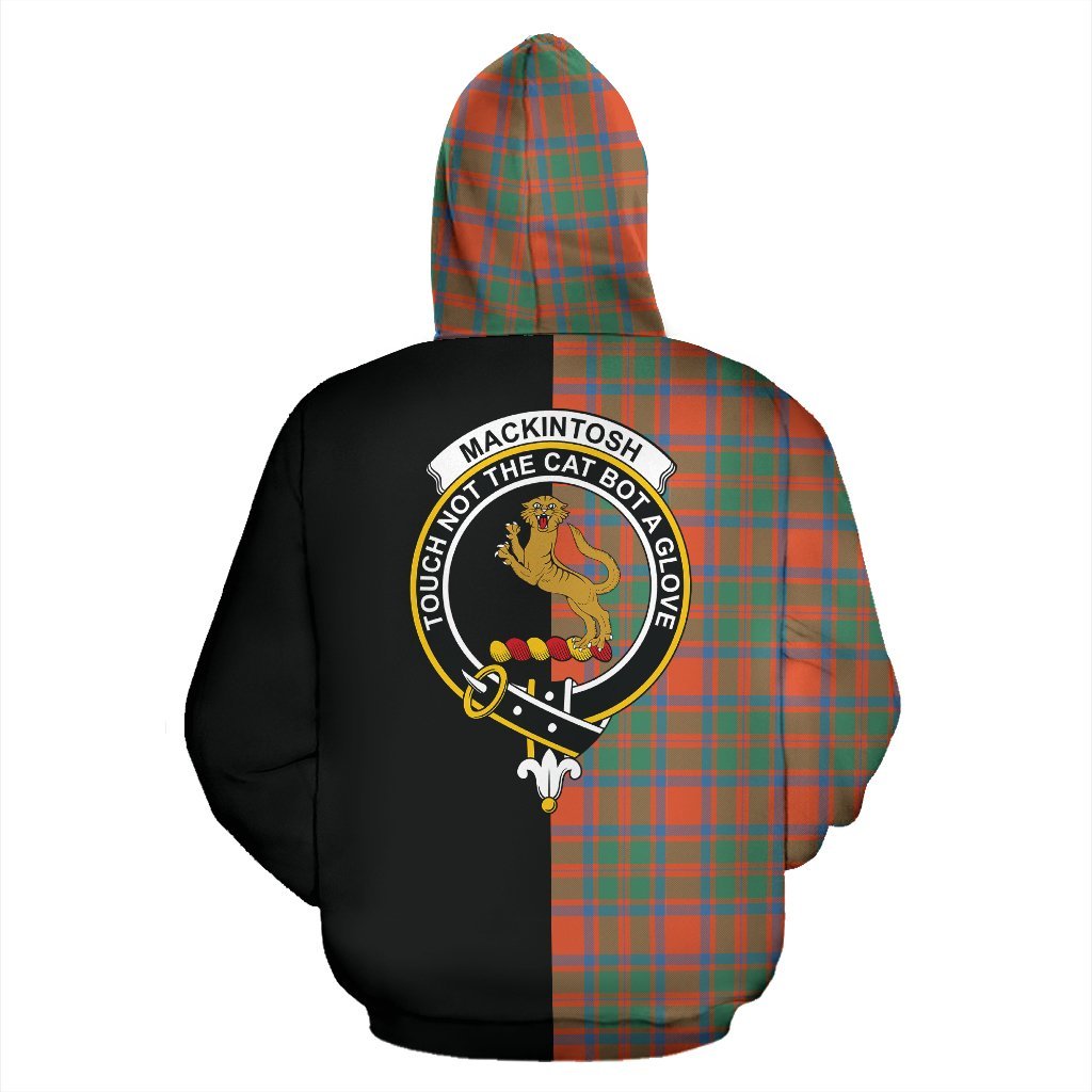 MacKintosh Ancient Tartan Crest Zipper Hoodie - Half Of Me Style