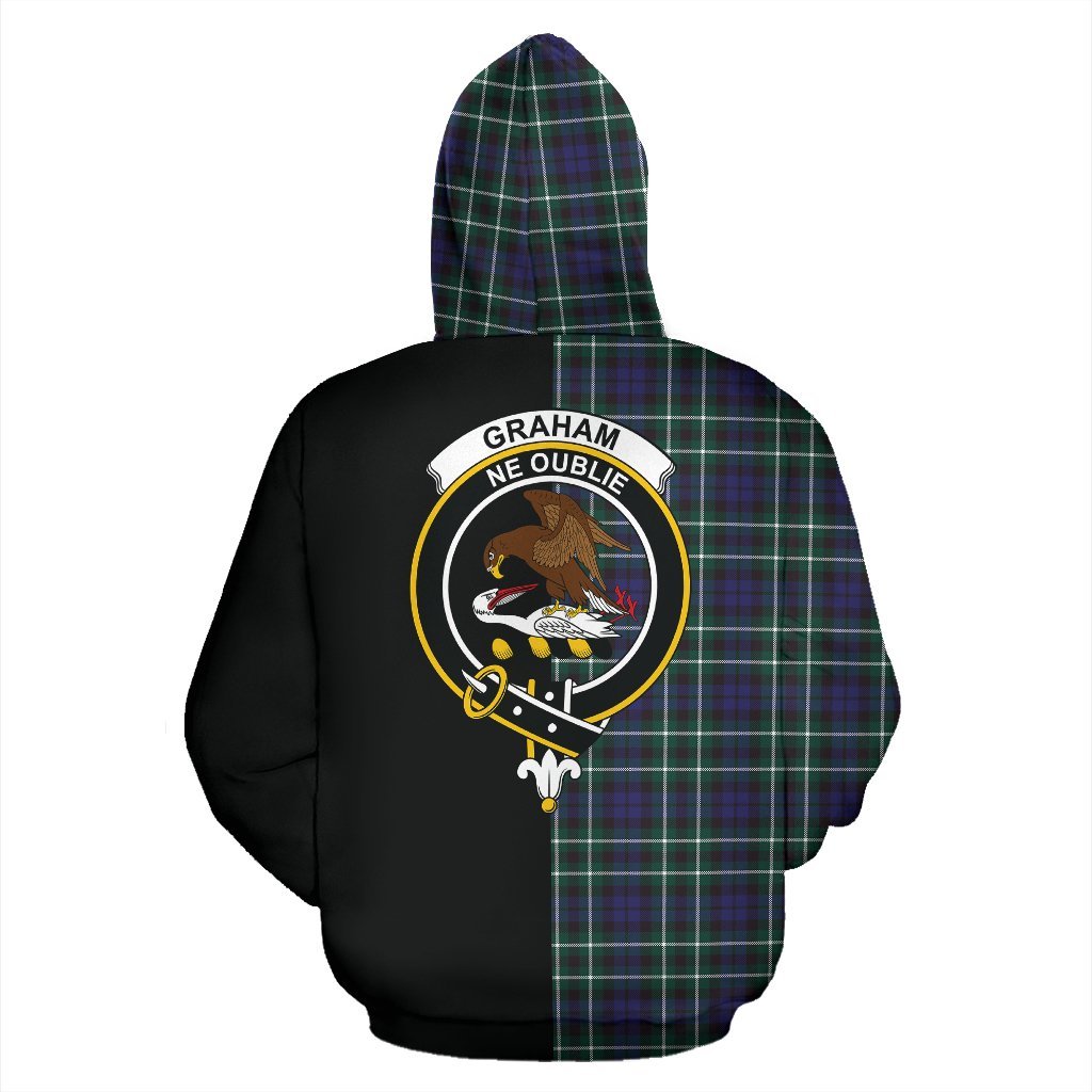 Graham of Montrose Modern Tartan Crest Zipper Hoodie - Half Of Me Style