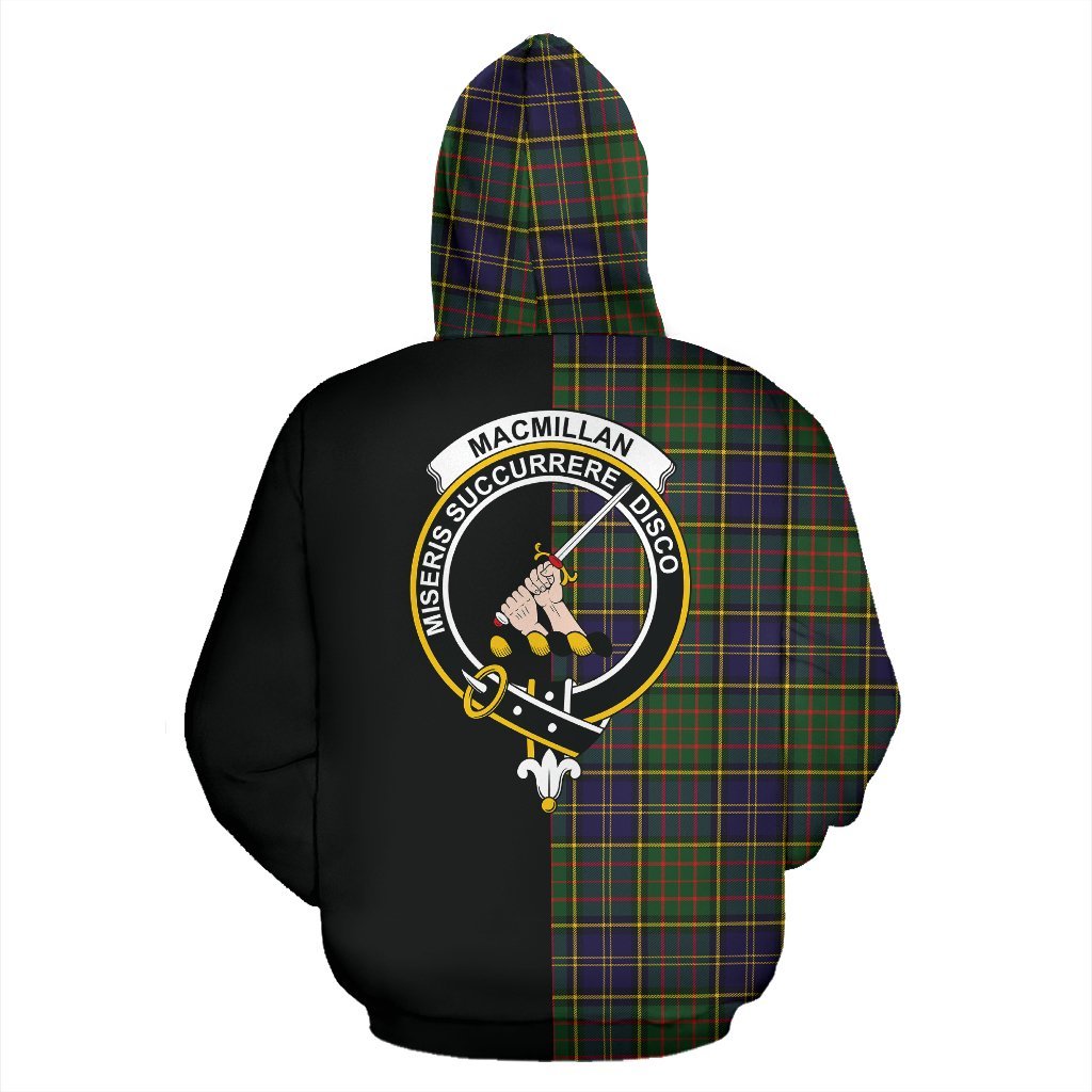 MacMillan Hunting Modern Tartan Crest Zipper Hoodie - Half Of Me Style