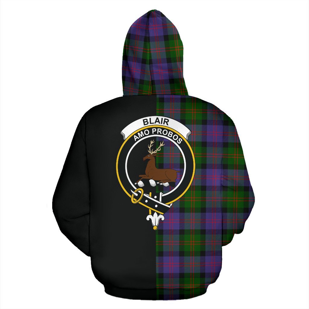 Blair Modern Tartan Crest Zipper Hoodie - Half Of Me Style