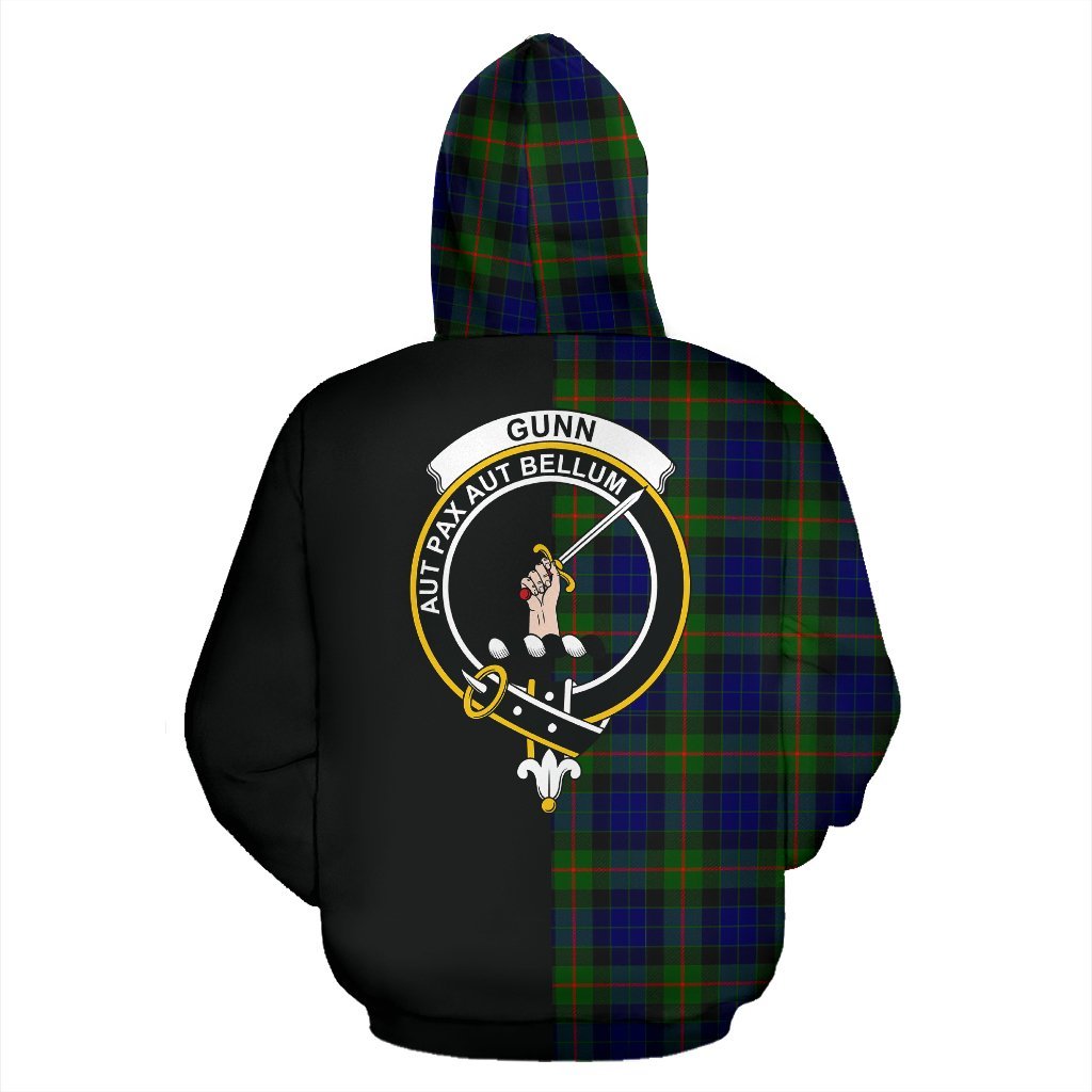 Gunn Modern Tartan Crest Zipper Hoodie - Half Of Me Style