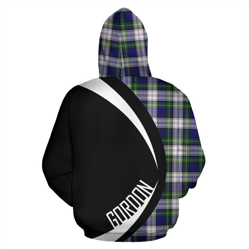 Gordon Dress Modern Tartan Crest Hoodie - Circle Style