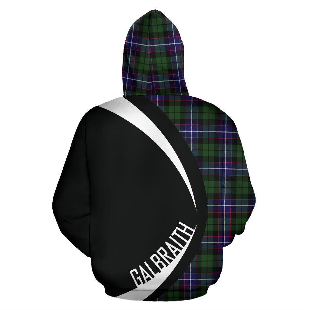 Galbraith Modern Tartan Crest Zipper Hoodie - Circle Style