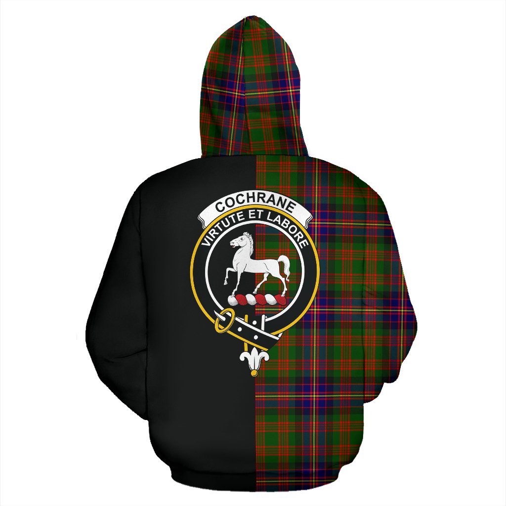 Cochrane Modern Tartan Crest Zipper Hoodie - Half Of Me Style