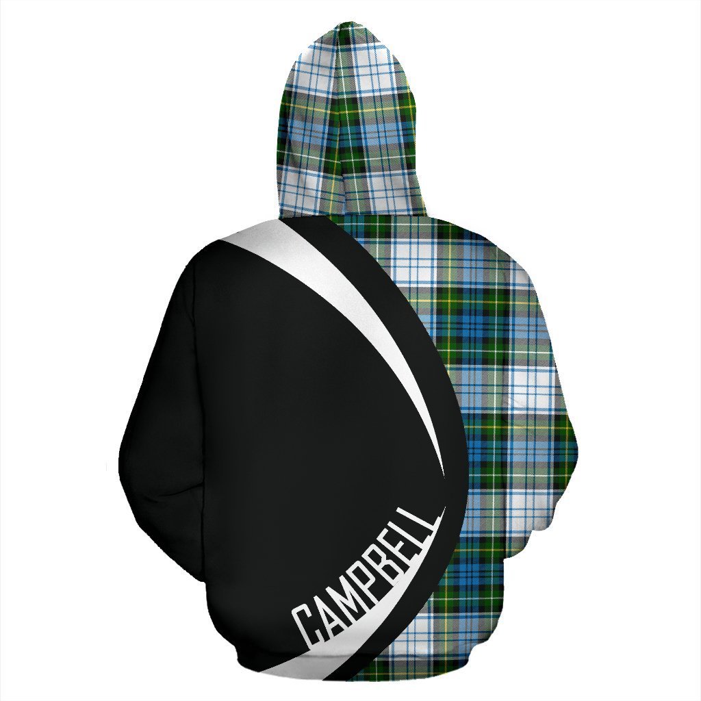 Campbell Dress Ancient Tartan Crest Hoodie - Circle Style