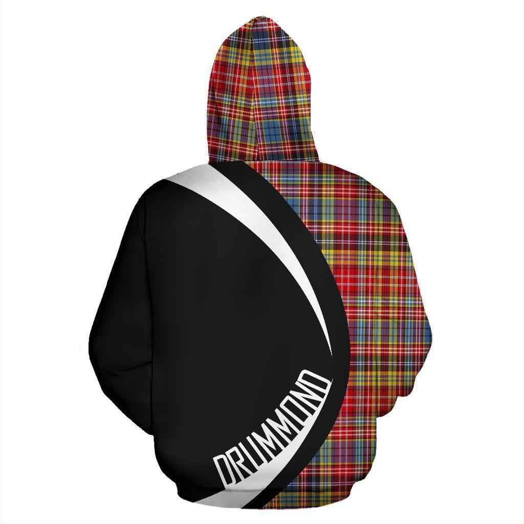 Drummond of Strathallan Tartan Crest Hoodie - Circle Style