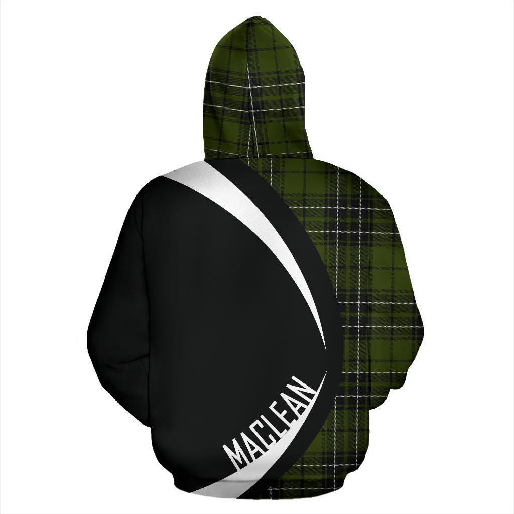 MacLean Hunting Tartan Crest Hoodie - Circle Style