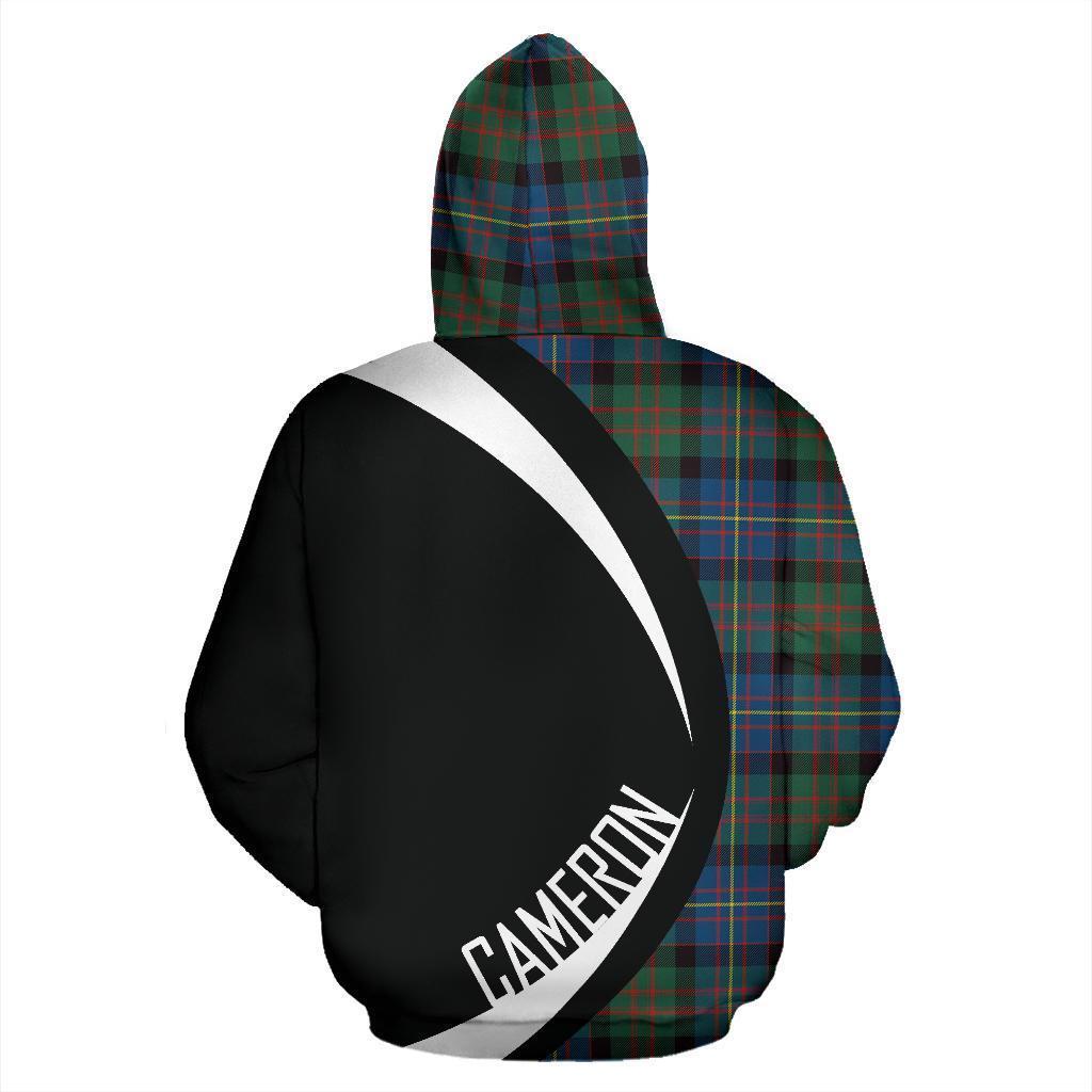 Cameron of Erracht Ancient Tartan Crest Zipper Hoodie - Circle Style