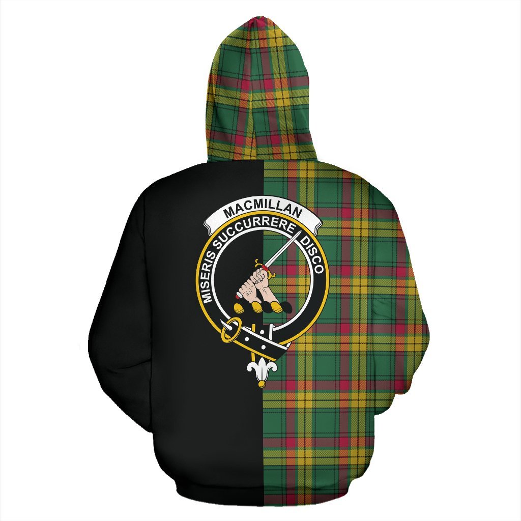 MacMillan Old Ancient Tartan Crest Zipper Hoodie - Half Of Me Style