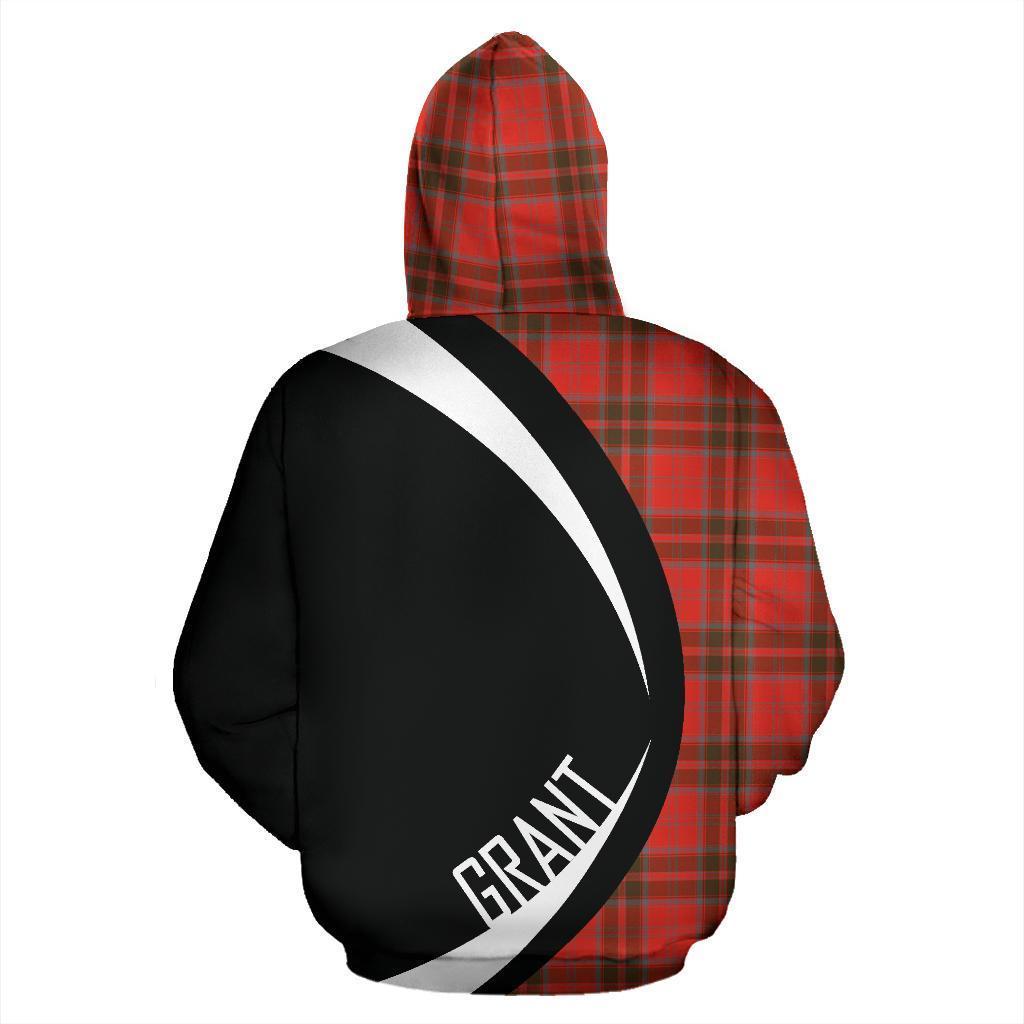 Grant Weathered Tartan Crest Zipper Hoodie - Circle Style