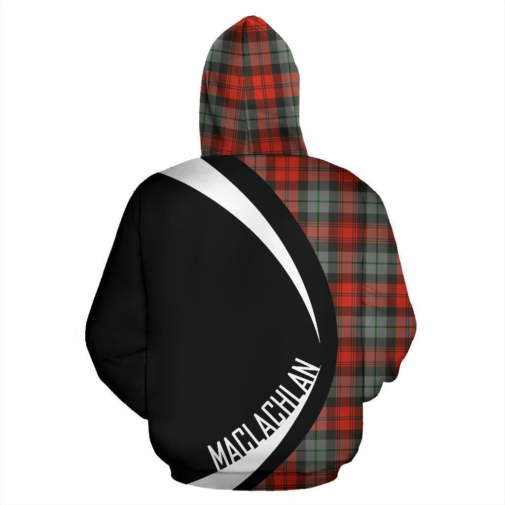 MacLachlan Weathered Tartan Crest Hoodie - Circle Style