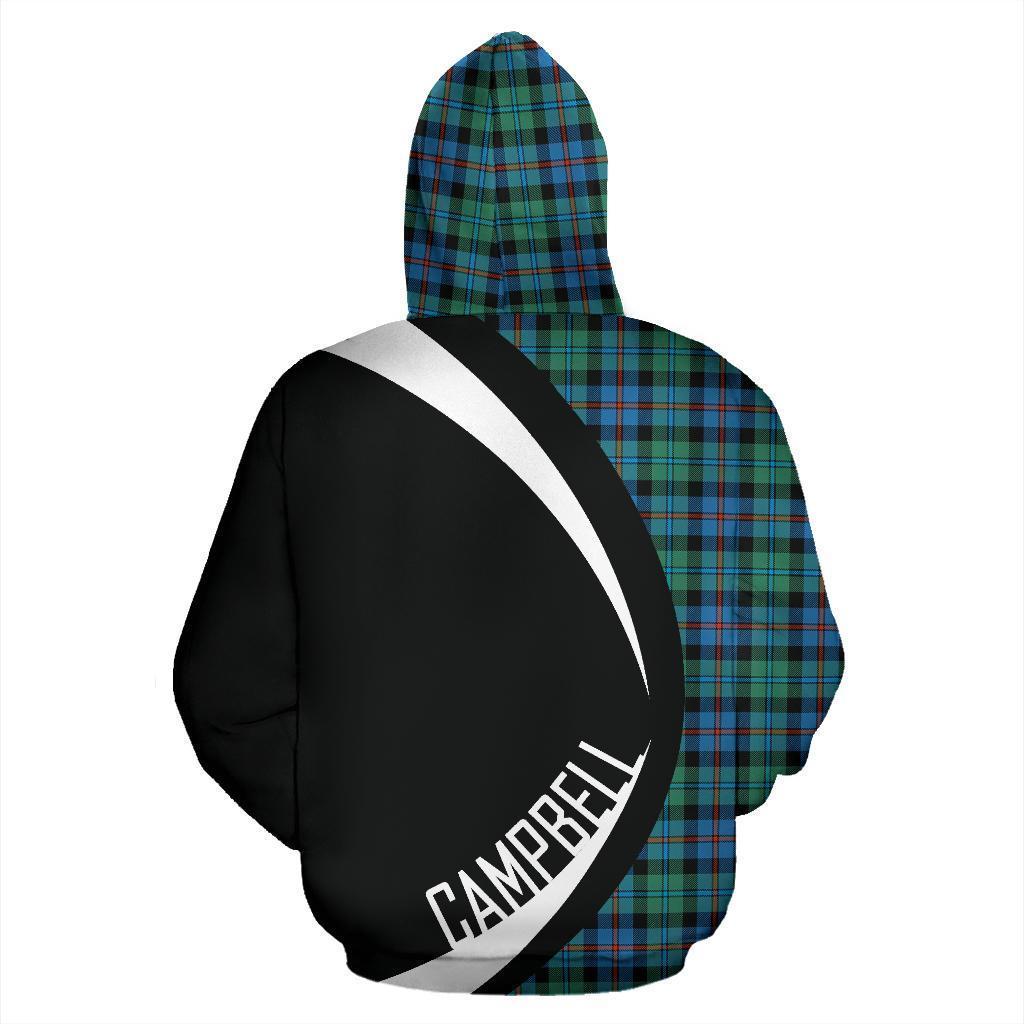 Campbell of Cawdor Ancient Tartan Crest Hoodie - Circle Style