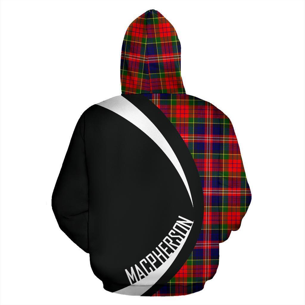 MacPherson Modern Tartan Crest Hoodie - Circle Style