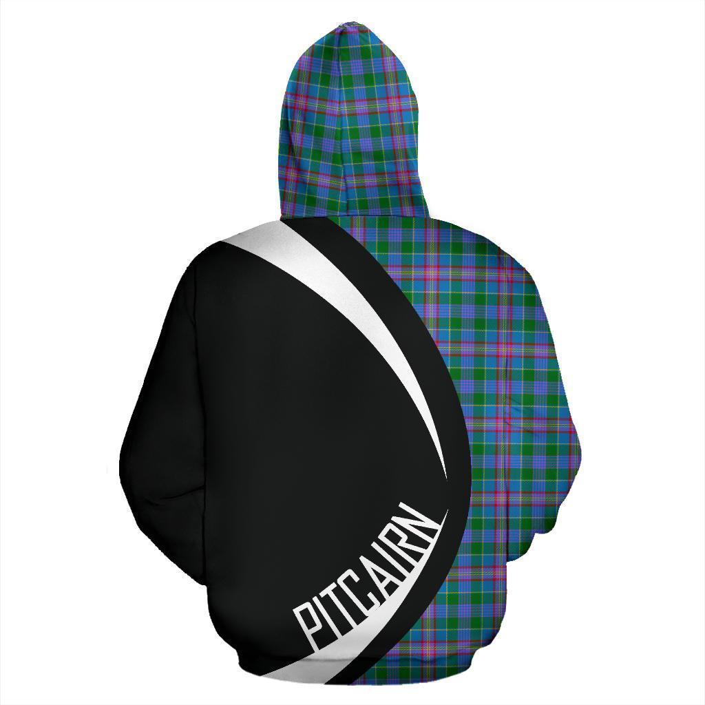 Pitcairn Hunting Tartan Crest Hoodie - Circle Style