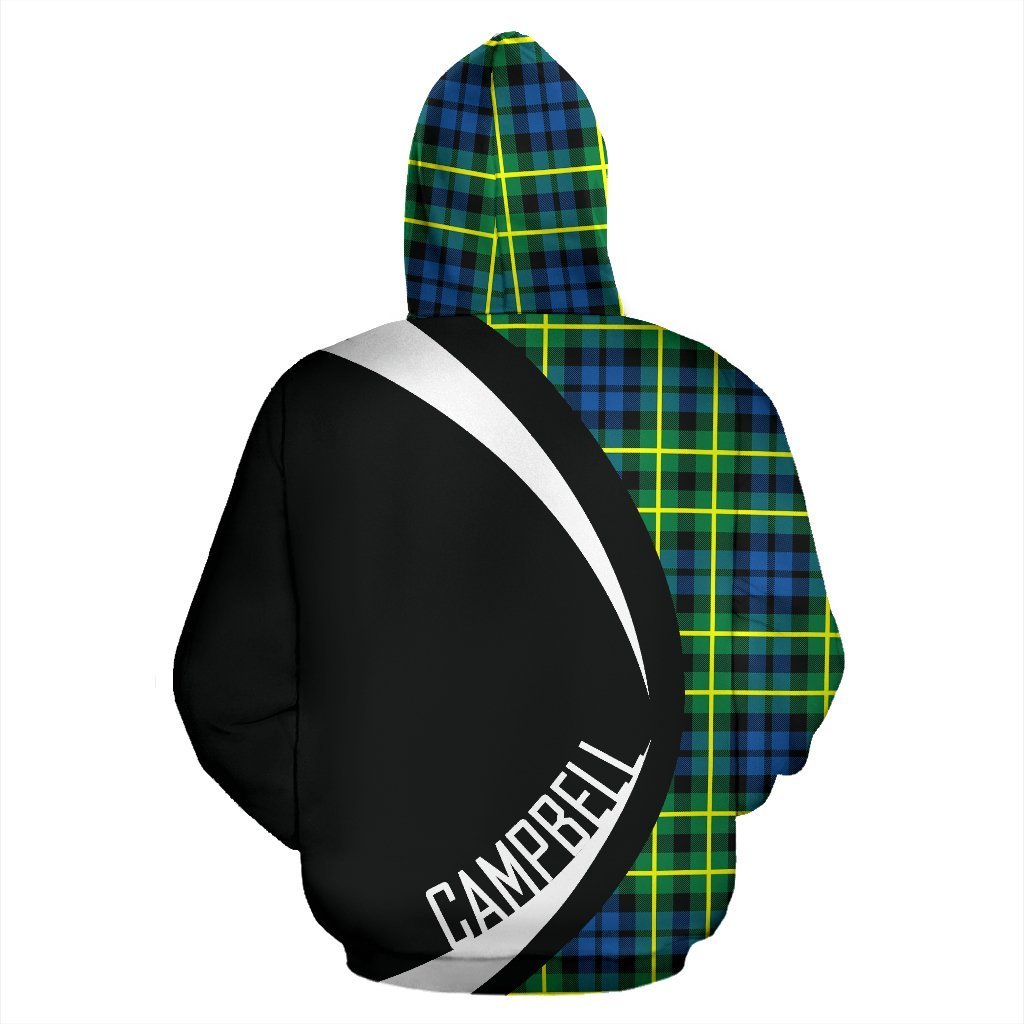 Campbell of Breadalbane Ancient Tartan Crest Zipper Hoodie - Circle Style